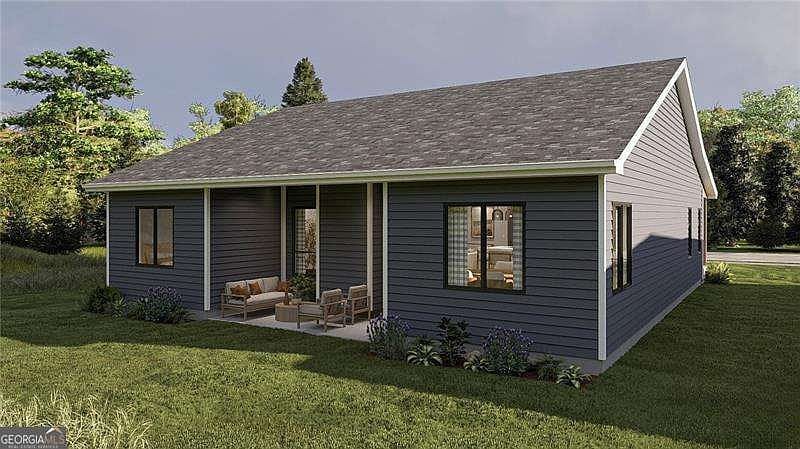 Single-family new construction with covered front porch, Albany, Georgia